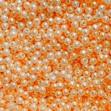 Imagem de PÉROLA DE ABS LISA Nº 04 20G PEROLA 4MM - IMPORTAÇÃO, Laranja claro