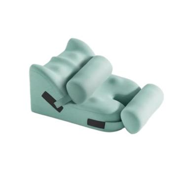 Imagem de Xiamenzcx Travesseiro multifuncional – Almofada de cunha ajustável 2 em 1 para leitura, descanso, elevação dos pés, suporte para gravidez e muito mais, para adultos, escritório, quarto, sofá (verde)