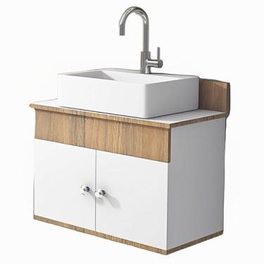 Imagem de Gabinete de Banheiro C/Espelho e Cuba 60cm Cavalho Hanover - Brovália