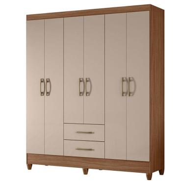 Imagem de Guarda Roupa Casal Panamá 6 Portas Carvalho Fendi - Moval