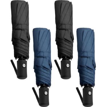 Imagem de Guarda-chuva de viagem Yahenda Windproof Automatic Open/Close, pacote 