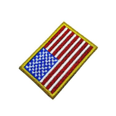 Imagem de Bandeira Estados Unidos EUA Patch Bordada, passar a ferro - BR44