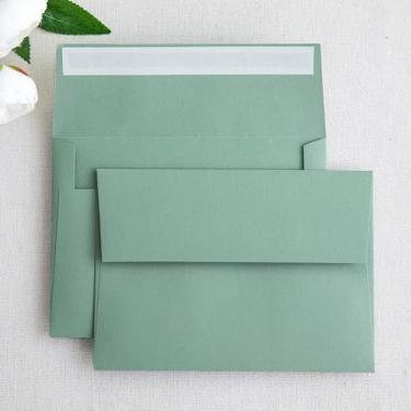Imagem de PONATIA 50 envelopes 12 x 17 cm, envelopes A7 autoselados para casamentos, cartões de convite, fotos, cartões postais, cartões de felicitações, chá de bebê, graduação, cartões de presente de Natal