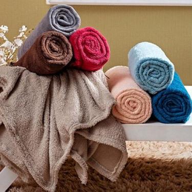 Imagem de Manta Cobertor Microfibra Lisa Antialérgica Casal Soft Macia 2,00x1,80