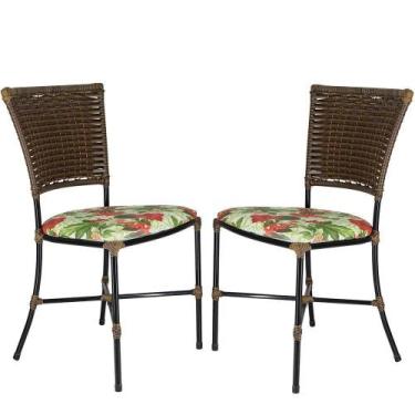 Imagem de 2 Cadeiras Gramado Argila Sala De Jantar Em Fibra Sintética - PANERO M