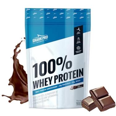 Imagem de Shark Pro 100% Whey Protein Sabor Chocolate - 26g de Proteína por Porção - 5,8g de BCAAs - Suplemento Alimentar de Proteínas com Vitaminas e Minerais em Pó - 900g Pouch