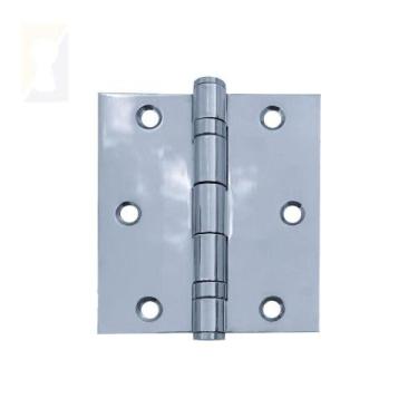 Imagem de Dobradiça Polida C-reto Inox Com Rolamento 3 X 2 ½ - DS