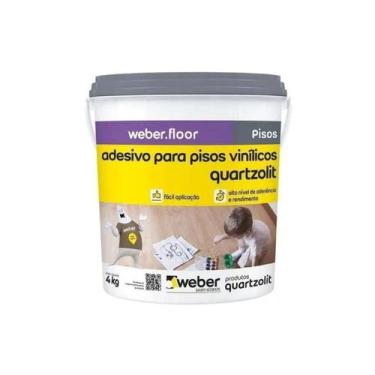 Imagem de Adesivo para Pisos Vinilicos Branco 4Kg Quartzolit