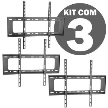 Imagem de Kit Suporte Universal Até 75Kg 40 a 80 Pol de Parede Fixa TVs Qled Ole