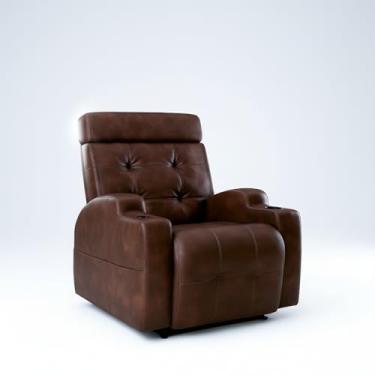 Imagem de Poltrona Do Papai Reclinável Automática Com Usb e Porta Copos - Cherokee Corino Marrom Whisky