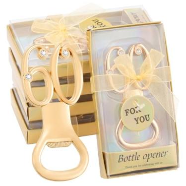 Imagem de Orlabno Pacote com 24 lembrancinhas de abridor de garrafas de aniversário de 60 anos, presentes de devolução de festa de aniversário de casamento, lembranças e decorações para convidados