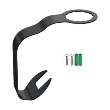 Imagem de KiBcsLic Suporte para capacete, suporte de parede para entrada de garagem, multifuncional com 2 ganchos, organizador de armazenamento, Preto