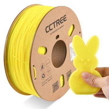 Imagem de CCTREE Filamento TPU para impressora 3D 1,75 mm, dureza Shore 95A, filamento macio flexível TPU, precisão dimensional +/- 0,03 mm, carretel de 1 kg (1 kg), amarelo