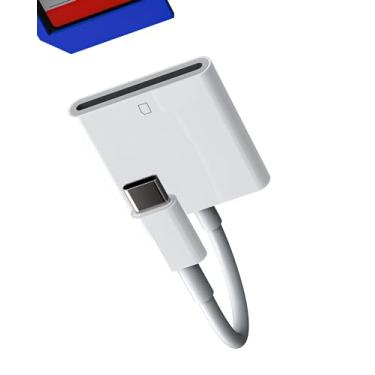 Imagem de Leitor de cartão SD para iPhone 16 15 Pro Max para Apple adaptador USB C, câmera digital, cartão de memória, telefone para iPad, MacBook, computador Android, compatível com Samsung Transfer Laptop
