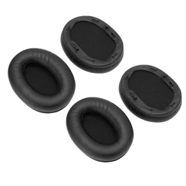 Imagem de aqxreight 2 Pares Earpads Substituição para X Fone de Ouvido de Fone de Ouvido Substituição para X de Sem Fio Com Proteína PU Couro de Couro de Espuma de Ruído de Ruído (BLACK)