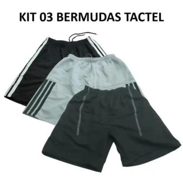 Imagem de Kit 03 Bermudas Masculina Tactel - 38 ao 44 Academia ,Esportiva, Praia