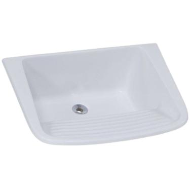 Imagem de Tanque de Mármore Sintético Simples N° com 60x46cm Gelo - 507309 - A.J.RORATO