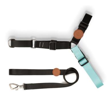 Imagem de Toh Conjunto Peitoral Antipuxão E Guia Preto M