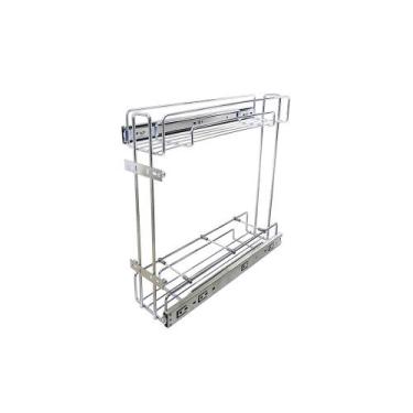 Imagem de Porta Tempero Deslizante Cromado 8664 Jomer, 125 x 450 mm, Cromado