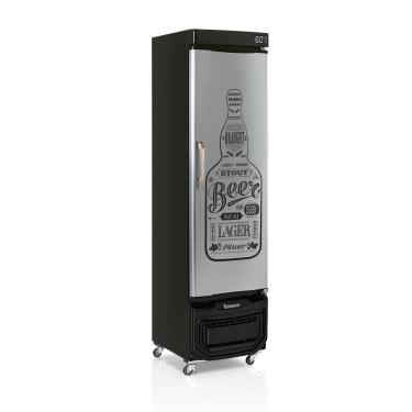 Imagem de Cervejeira Porta Adesivada Gelopar Refrigerador Slim 228 Litros Inox GRB23EGW