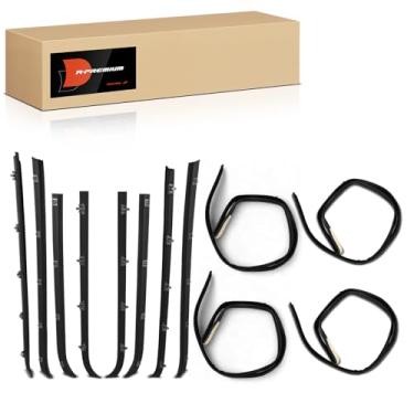 Imagem de A-Premium Vedação de reposição para Chevrolet C10 1981-1986 C20 C30 K10 K20 K30 Suburban GMC Weatherstrip, dianteiro e traseiro, interno e externo, lado esquerdo e direito, um conjunto de 12