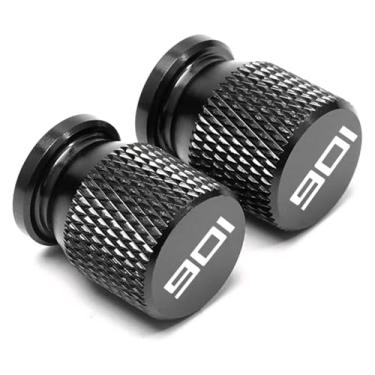 Imagem de Tampa de tampa de válvula de pneu de roda CNC para motocicleta compatível com 701 Supermoto e Enduro Norden 901 Svartpilen 401 VITPILEN 401 (901 preto)