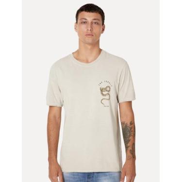 Imagem de Camiseta John John Masculina Regular Snake Jungle Caqui Escuro, XS/PP