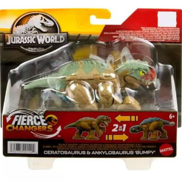 Imagem de Dinossauro Jurassic World - Ceratosaurus e Ankylosaurus MATTEL