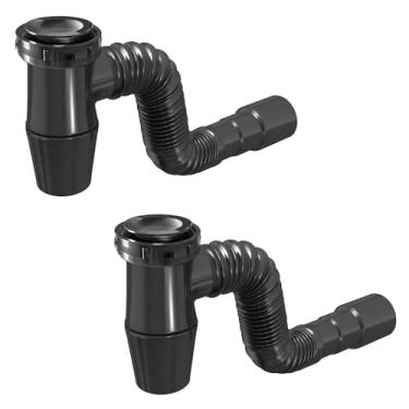 Imagem de Kit 2 Sifão Copo Sanfonado Universal Extensível e Flexível