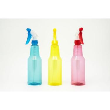 Imagem de Frascos de spray de plástico vazios com bocal ajustável - pulverizador de gatilho durável com modos de névoa e fluxo - Pulverizador recarregável para domar cabelos, penteados e regar plantas (pacote