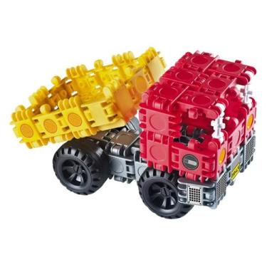 Imagem de Brinquedo Caminhão Truck Montar Clic Lig 106 Pçs Plasbrink