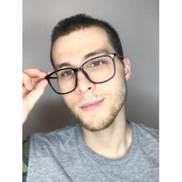 Imagem de Armação Óculos Grau Masculino Quadrado Bernardo Preto - Palas Eyewear