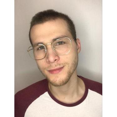 Imagem de Armação Óculos De Grau Masculino Hexagonal Dourado - Palas Eyewear