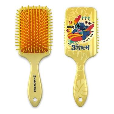 Imagem de Escova De Cabelo Stitch Infantil Raquete Marco Boni 7123 Amarelo