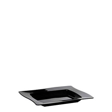 Imagem de Saladeira Moove Rasa Retangular 1L Preta em Plástico Não Quebra Linha Profissional Cook Linha Premium