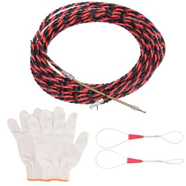 Imagem de Ferramenta Passador de Fio Eletricista Guia de Cabo Manual Extrator Com Luvas Abraçadeiras para Instalações de Fiação Elétrica (Hyuduo6rn9whxboz-11)