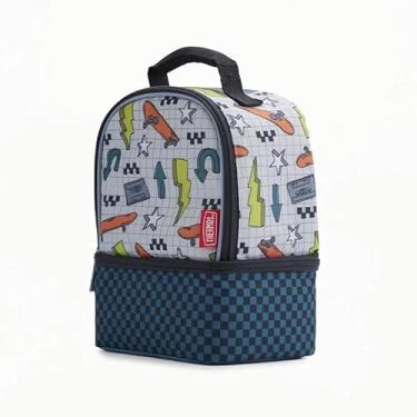 Imagem de Bolsa Térmica Escolar 5L Antimicrobiana com Dois Compartimentos e Revestimento PVC Free