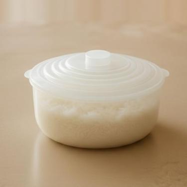 Imagem de Panela de Arroz e Legumes para Micro-ondas 2L Pote Multiuso com Tampa Plástico Transparente BPA Free Vai ao Freezer e Lava-Louças (1)