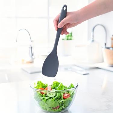 Imagem de 1 pacote de colher de espátula de silicone, espátulas resistentes ao calor para cozinhar, espátula de silicone versátil – Ferramenta de cozinha antiaderente, segura para alimentos, para cozinhar