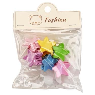 Imagem de Grampos de cabelo com garra de borboleta para mulheres, pequenos acessórios de cabelo para franja, clipes pequenos de plástico elegantes, 6 peças