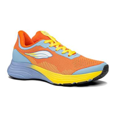 Imagem de Tênis Feminino Esportivo It Shoes Para Academia Corrida (LARANJA/AZUL, BR, Adulto, Numérico, M, 38)