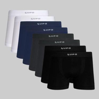 Imagem de Kit 8 Cuecas Lupo Boxer Micromodal Sem Costura 00661LU, Sortidos, P