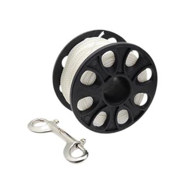 Imagem de menolana Carretel de mergulho compacto com carretel de dedo e clipe de pressão de parafuso de ponta dupla para mergulho livre e exploração de naufrágios em, 50 Metros