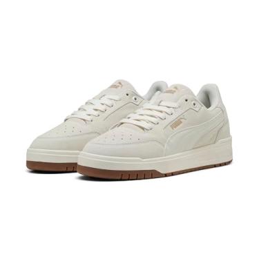 Imagem de PUMA Tênis unissex Shuffle Downtown Sd, Branco Quente Cinza Vapor Puma Ouro, 34 BR