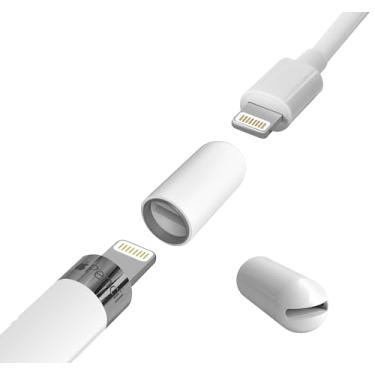Imagem de TechMatte Adaptador de carregamento 2 em 1 não magnético compatível com Apple Pencil 1ª geração, conector de carregador fêmea para fêmea
