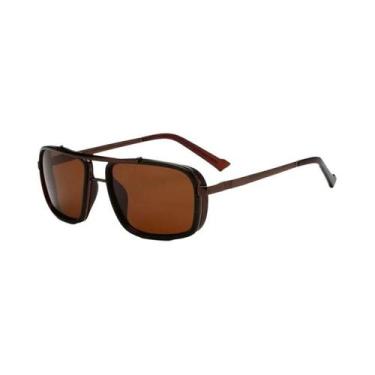 Imagem de Óculos de Sol Masculino Aviador Quadrado - Lentes UV400 - Estilo Punk,