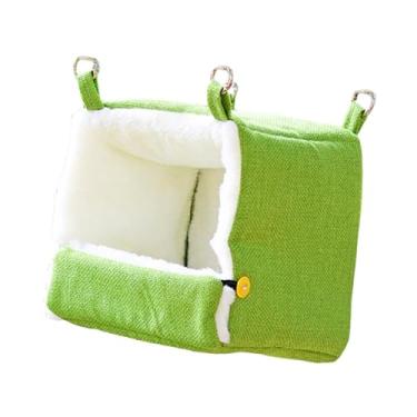 Imagem de Ioensy de inverno aquecido para pássaros, rede suspensa confortável e grande com aquecedor, abrigo aconchegante para periquitos, agapornis e papagaios, Verde