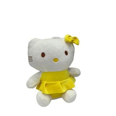 Imagem de Boneca Pelúcia Infantil Hello Kitty 20cm Charmosa - OMFkids, Amarelo