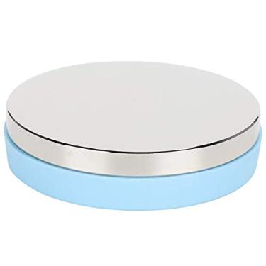 Imagem de Bloco de bancada para estampagem de joias Bancada de trabalho redonda profissional de aço com base de almofada de borracha para artesanato em metal feito à mão, ferramenta de