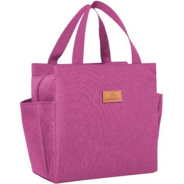 Imagem de Bolsa Compacta Marmita Unissex Lancheira Escolar Casual Trabalho Dia a